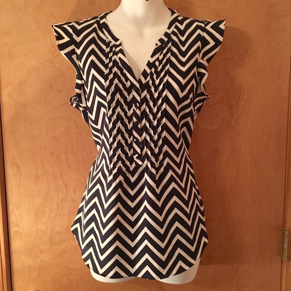 ModCloth Zigzag Striped Blouse